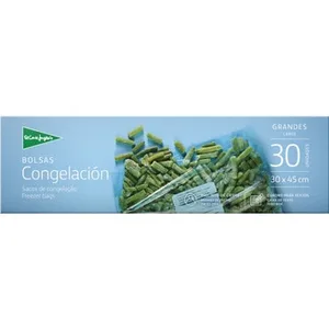 Bolsas de Congelación con Precinto 30x45 Cm con Cuadro para Textos  el Corte Ingles 30 Unidades