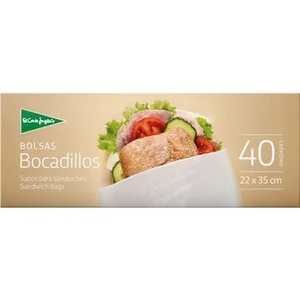 Bolsas para Bocadillos 22x35 Cm el Corte Ingles 40 Unidades