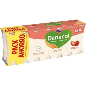 Sabor Fresa 0% Azúcares Añadidos sin Gluten Pack 14 Pack Ahorro Danone Danacol