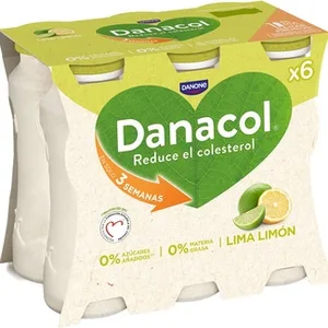 Sabor Lima y Limón 0% Azúcares Añadidos sin Gluten Pack 6 Danone Danacol