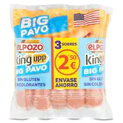 Salchichas Big de Pavo Elpozo, Pack 3x200 G