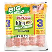 Salchichas Big con Queso Elpozo, Pack 3x200 G