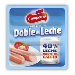 Salchichas de Doble de Leche Campofrío, sobre 140 G
