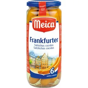 Salchichas Frankfurt 6 Piezas  Meica 250 G