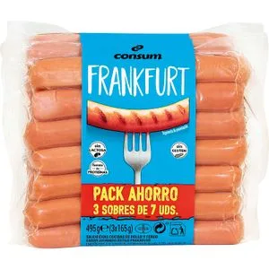 Salchichas Frankfurt Sabor Ahumado 3 X 165 Gr