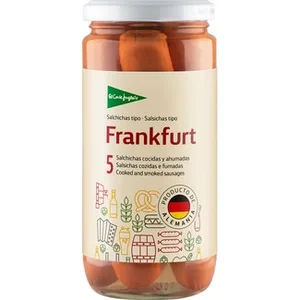Salchichas Frankfurt sin Gluten 5 Unidades  el Corte Ingles 250 G