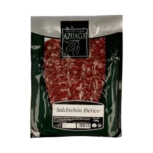 Sierra Azuaga Salchichón Ibérico de Calidad Extra, Cortado en Lonchas Sierra Azuaga 100 G.