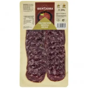 Salchichón Ibérico Extra en Lonchas Ibersierra sin Gluten y sin Lactosa 100 G