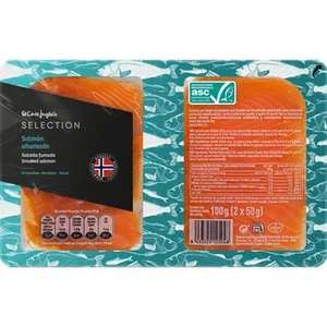 Salmón Ahumado Noruego en Lonchas Pack 2 X 50 G el Corte Ingles Selection