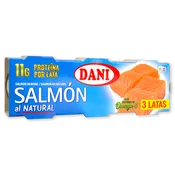 Salmón al Natural Dani Paq. de 3 U. de 85g
