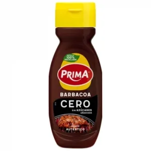 Salsa Barbacoa Cero Prima sin Gluten y sin Azúcar Añadido Envase 265 G.