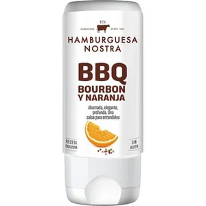 Salsa HN BBQ Bourbon y Naranja sin Gluten  Hamburguesa Nostra 180 ML