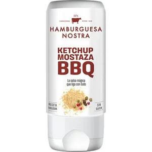 Salsa HN Ketchup, Mostaza y Barbacoa sin Gluten Hamburguesa Nostra