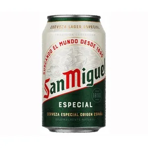 SAN Miguel Cerveza Rubia de Sabor Fresco y de Ligero Amargor Lata 33 Cl. 330 ML