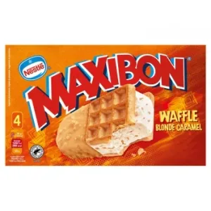 Sandwich de Nata con Caramelo Maxibon Waffle Nestlé 4 Ud.
