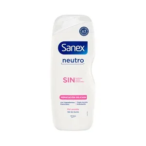 Sanex sin Neutro Gel de Ducha o Baño, con Hidratantes Naturales para Pieles Sensibles y Delicadas 600 Ml.