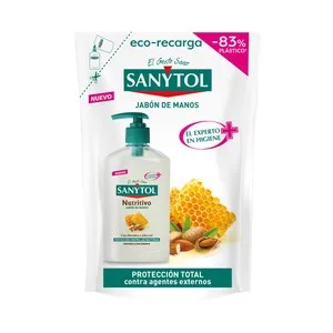 Sanytol Recambio de Jabón de Manos Líquido con Almendras y Jalea Real y Acción Nutritiva 200 Ml.