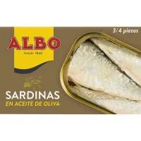 Sardina en Aceite de Oliva Albo, Lata 120 G