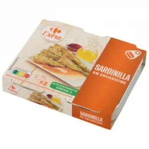 Sardinilla en Escabeche Extra Carrefour Pack 2 Latas de 65 G.