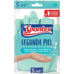 Segunda Piel Guantes Reutilizables Intertior Té Blanco Talla S Spontex