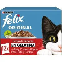 Selección de Carnes en Gelatina Félix Original, Pack 12x85 G