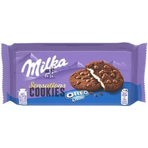 Sensations Cookies Rellenas de Crema Oreo con Pepitas de Chocolate Milka