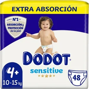 Sensitive Pañales Extra Absorción de 10 a 15 Kg Talla 4+ Dodot