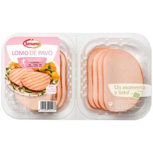 Serrano Lomo de Pavo Adobado y Cortado en Lonchas 310 G.