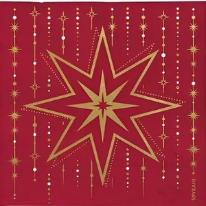 Servilleta Navidad Estrella Roja Doble Capa 33x33 OH Yeah! Party