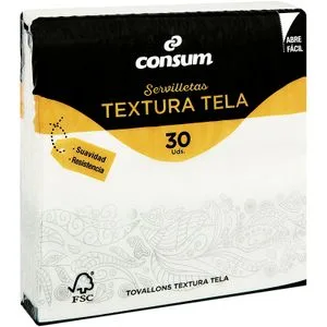 Servilleta Textura Tela Decorada 39x40 30 u