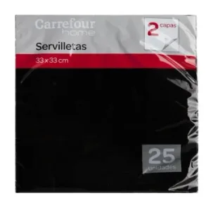 Servilletas Carrefour Home 25 Ud - Negro
