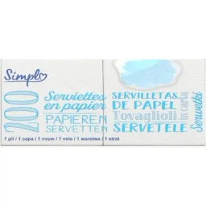 Servilletas de Papel 1 Capa 29x30 Cm Simpl 200 Unid. - Blancas
