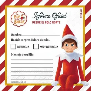 Servilletas Navidad The Elf On The Shelf 33x33 Cm  OH Yeah! Party 30 Unidades