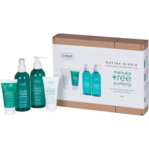 Set de Regalo Rutina Diaria con Gel Limpiador, Tónico Facial Astringente, Crema de Día y Crema de Noche Exfoliante Ziaja