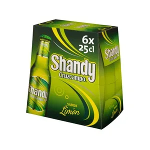 Shandy Cruzcampo Cervezas con Limón Pack 6 Botellas de 25 Cl. 1500 ML