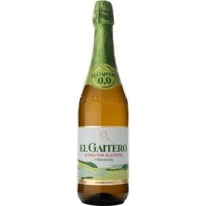 Sidra Achampanada sin Alcohol Etiqueta Verde  el Gaitero 75 CL
