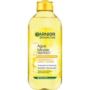 Skin Active Agua Micelar Vitamina C Desmaquilla, Limpia e Ilumina para Rostro, Ojos y Labios Garnier