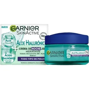 Skin Active Crema de Noche Hidratante Aloe Hialurónico con Aloe Vera + Ácido Hialurónico Garnier