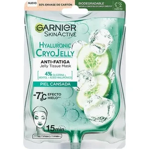 Skin Active Mascarilla Facial Anti-fatiga Hialuronic Cryojelly Efecto Hielo con 4% de Glicerina + Mentol + Ácido Hialurónico Garnier