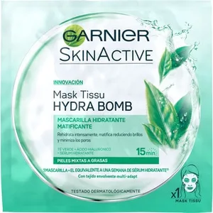 Skin Active Mascarilla Facial Hydra Bomb Hidratante Matificante para Piel Mixta a Grasa Rehidrata Matifica Reduciendo Brillos y Minimiza los Poros Garnier