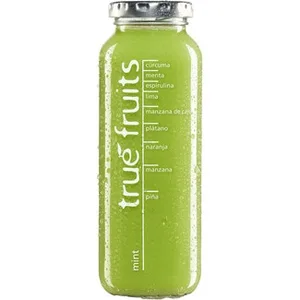 Smoothie Menta Menta, Espirulina, Lima, Manzana de Cajú, Plátano, Naranja, Manzana y Piña True Fruits