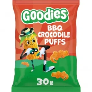 Snacks Infantil BBQ Crocodile Puffs Goodies 30 G.