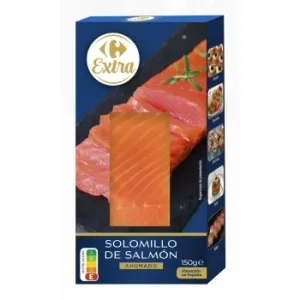 Solomillo de Salmón Ahumado Carrefour Extra 150 G.