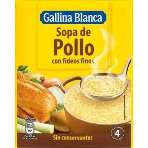 Sopa de Pollo con Fideos Finos  Gallina Blanca 71 G