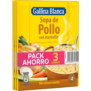 Sopa de Pollo y Maravilla Pack 3 Gallina Blanca