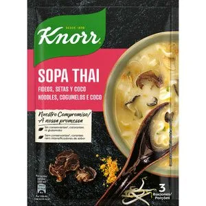 Sopa Deshidratada Thaï Fideos, Setas y Coco 69 Gr
