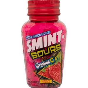 Sours Caramelos Duros Sabor Fresa con Vitamina C sin Azúcares Smint