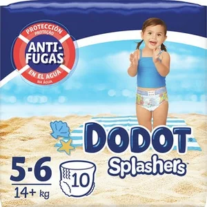 Splashers Bañador Desechable 14+ Kg Talla 5-6 Dodot 10 Unidades