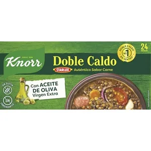 Starlux Doble Caldo de Carne sin Gluten con Aceite de Oliva 24 Pastillas  Knorr 240 G