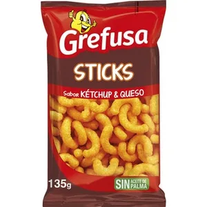 Sticks de Maíz Sabor Ketchup y Queso Grefusa